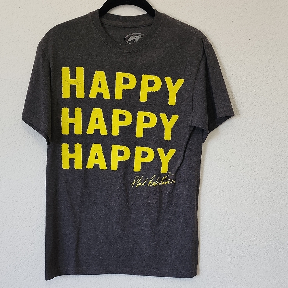 Duck Dynasty Short Sleeve T-Shirt HAPPY HAPPY HAPPY Phil Robertson